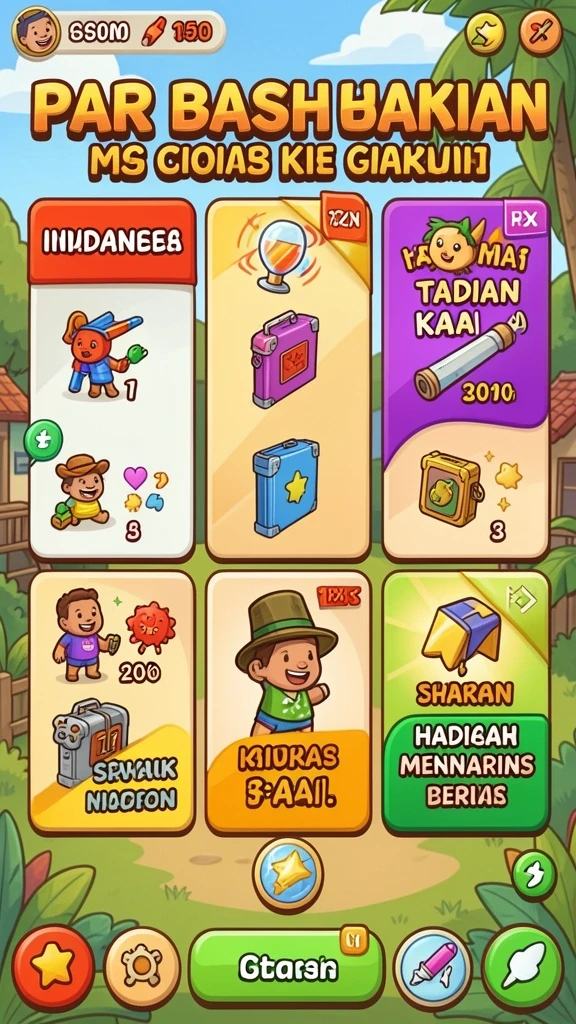 Tampilan awal yang menggugah selera dengan karakter yang menarik.