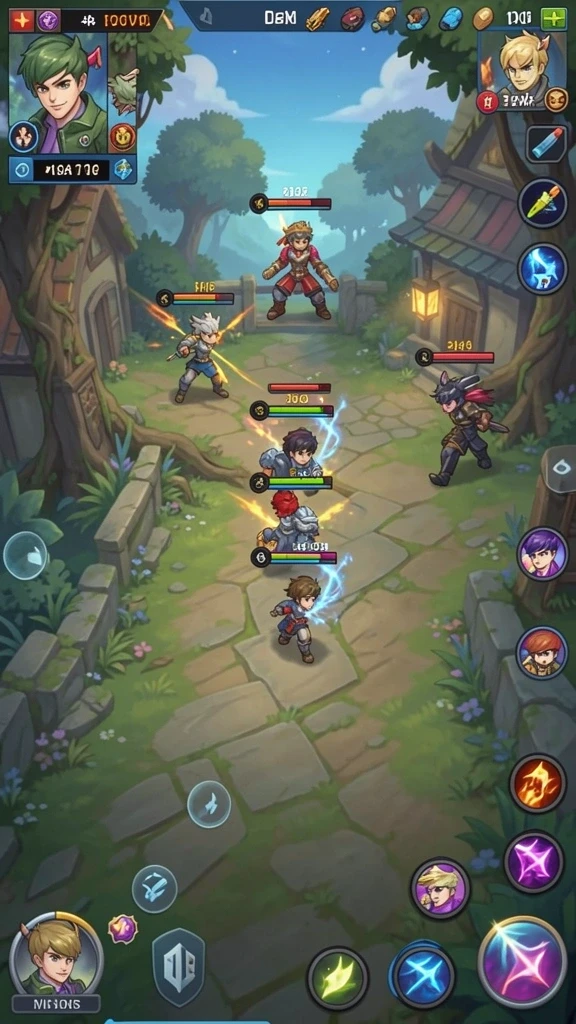 Screenshot menampilkan misi épik melawan monster besar.