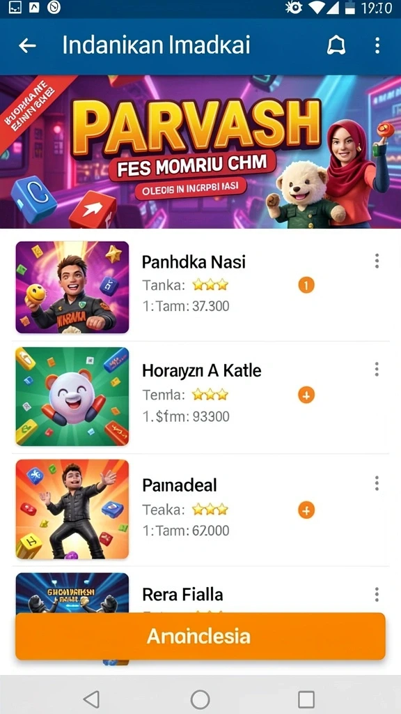 Berbagai karakter menarik untuk dipilih dan dimainkan.