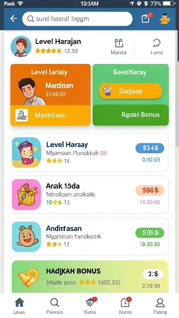 Tampilan antarmuka sederhana dan menarik.
