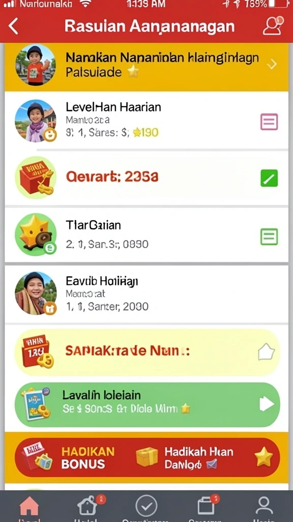 Tampilan awal permainan yang memikat dan penuh warna.