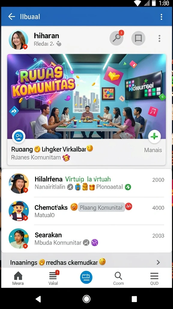 Fitur interaksi yang membuat permainan lebih seru.