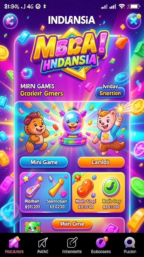 Grafis yang menarik dengan warna yang cerah.