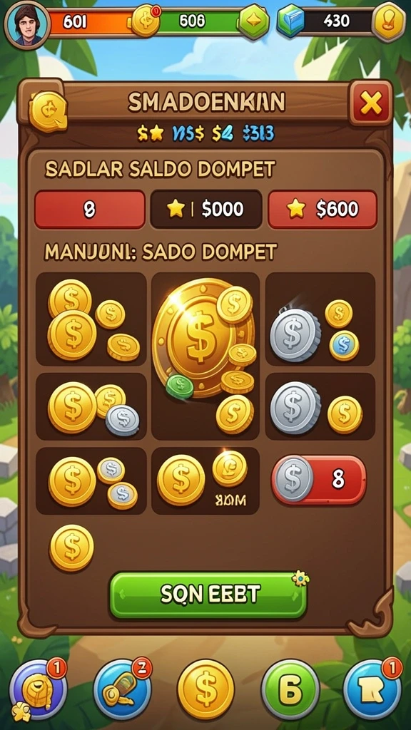 Tampilan awal permainan yang menarik dan futuristik.