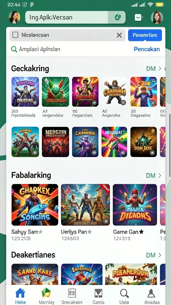 Karakter utama siap berpetualang dalam dunia fantasi.