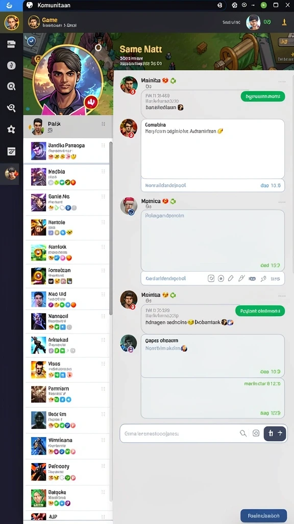 Tangkapan layar menunjukkan berbagai pilihan karakter yang unik.