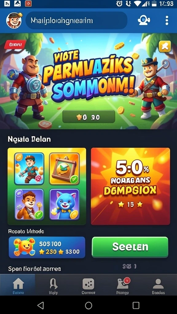 Tangkapan layar menunjukkan karakter utama dalam suasana petualangan.
