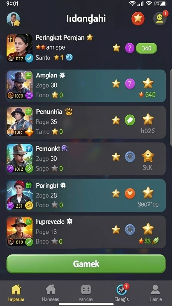 Beragam pilihan permainan menarik untuk semua pengguna.