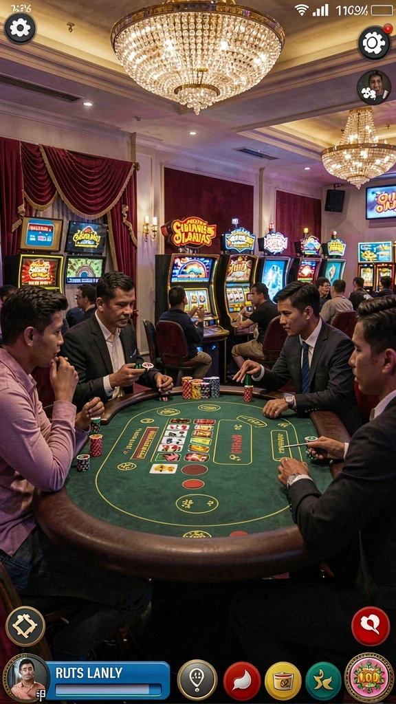 Screenshot fitur bermain poker yang menarik.
